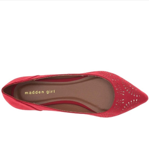 Madden Girl Shoes - NWT Madden Girl red with gold accents flats